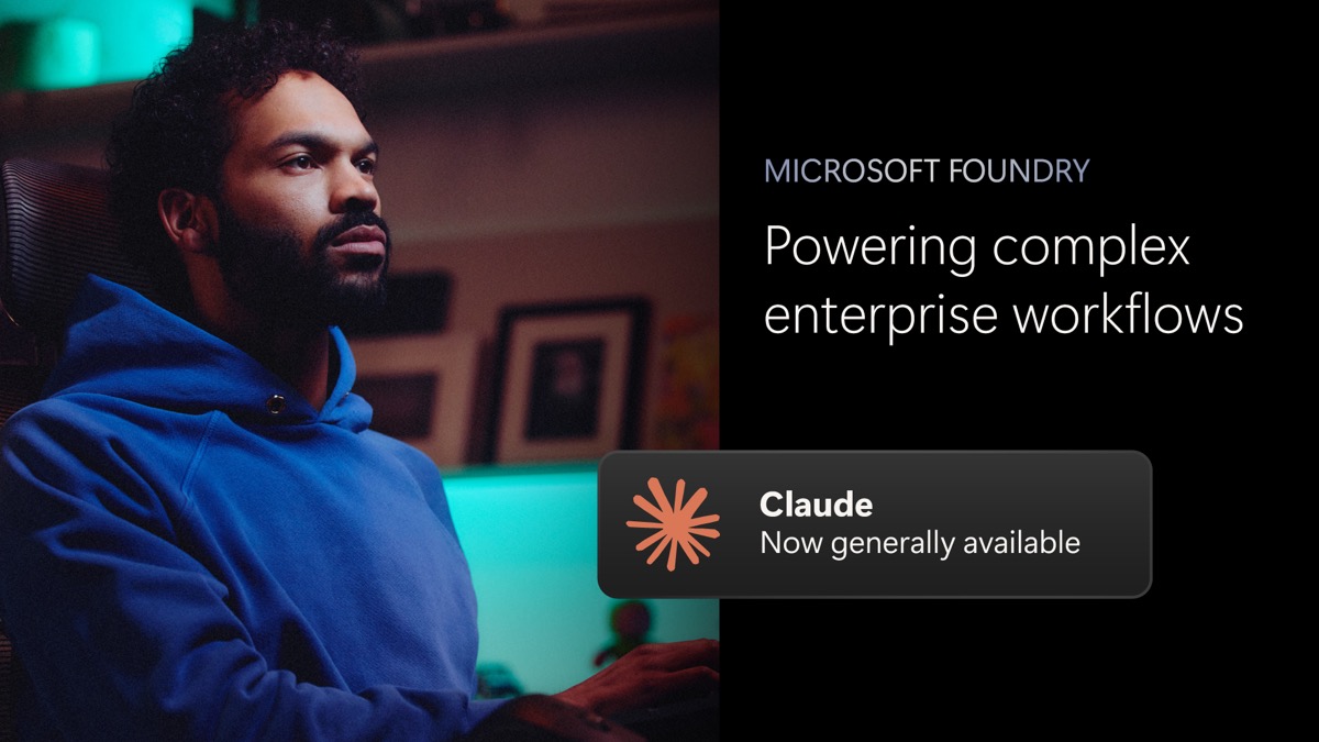 Microsoft Azure official banner: Claude in Microsoft Foundry is now generally available